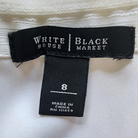 WHBM White Strapless A-line Dress - 8 - Picture 8 of 10